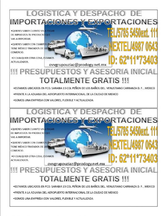 LOGÍSTICA DE IMPORTACIÓN Y EXPORTACION